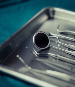 Dental equipment placed on the table