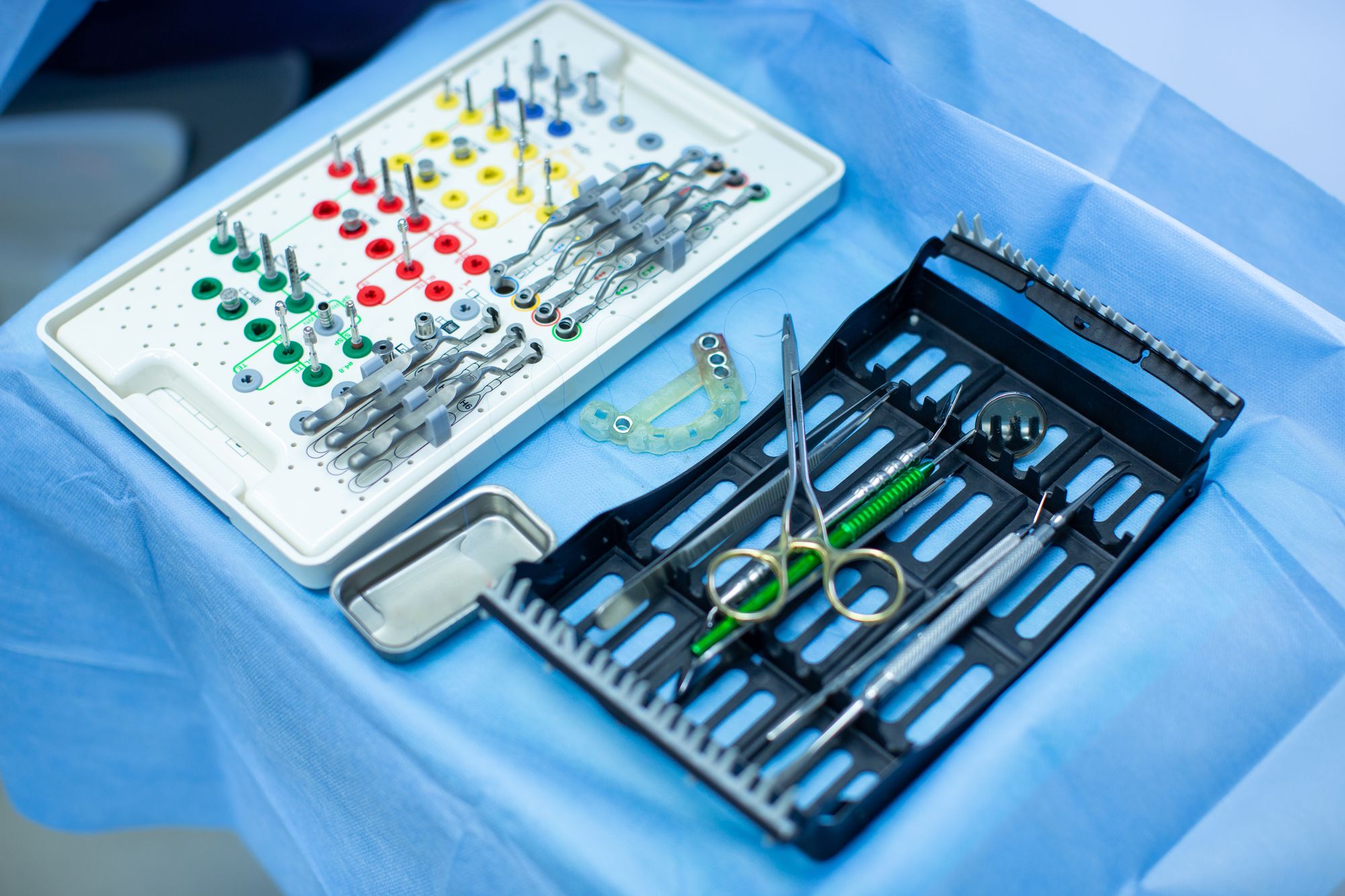 dental and other medical eqiupment in cabinet